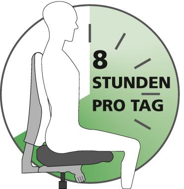 Arbeitsstuhl TEC 50 Sitz Kunstleder schwarz Sitzhöhe 440-570 mm mit Rollen