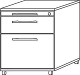 Container Buche 42,8x58x59 cm 1SL,1HR