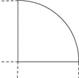 Eckplatte 90 Grad 800x800 mm Ahorn