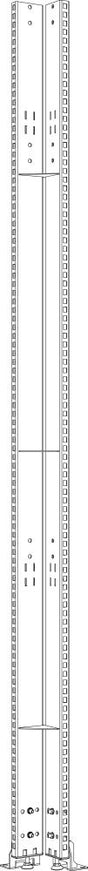 Eckstütze Akustikstellw. H: 2500 mm R42