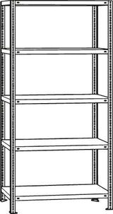 Schraubregal GR 250 kg 2000x1000x500mm 5 Böden verzinkt