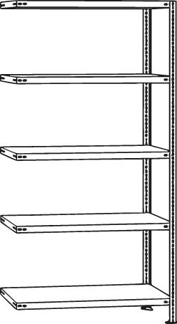 Schraubregal AR 250 kg 2500x1000x800mm 5 Böden verzinkt