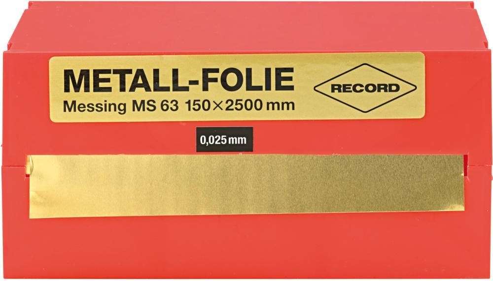 Metallfolie Stahl unlegiert 150x2500x0,100mm RECORD