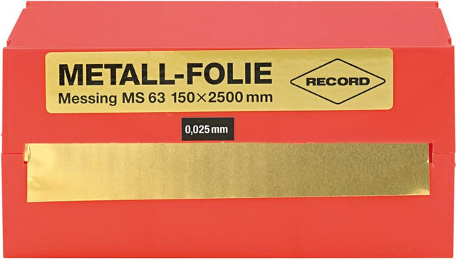 Metallfolie Messing 150x2500x0,150mm RECORD