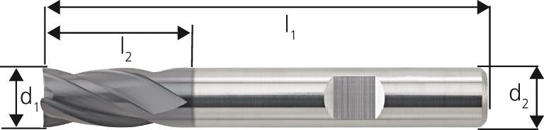 Schaftfräser 6527K VHM TiAlN 14,00mm HB Z 4