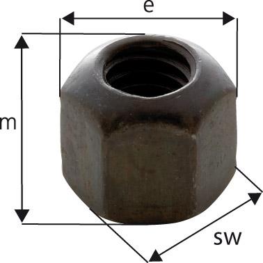 Sechskantmutter DIN6330B M12/18 AMF, 6-kant-Mutter, Mutter - 8729