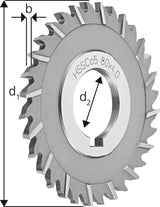 Scheibenfräser D1834A HSSCo5 80x3,0mm