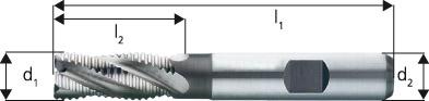 Schruppfräser D844K HSSE 12,0mm NR Z4