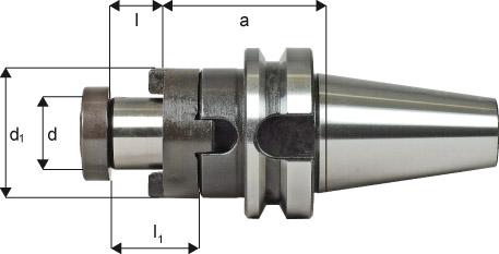 Kombi-Aufsteckfräserdorn JISB6339AD BT40 16mm A100 FORTIS, Aufsteckdorn, Aufsteckfräserdorn - 5860