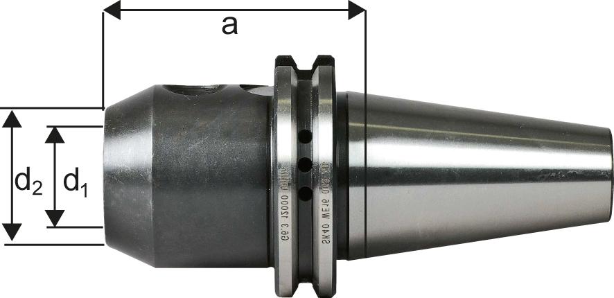 Flächenspannfutter DIN69871ADB SK40 25mm A100 FORTIS, Weldonspannfutter, Flächenspannfutter - 4946