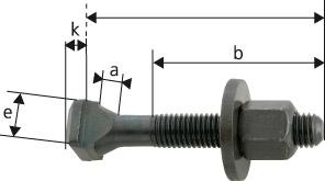 Schraube für T-Nuten DIN787 M12x12x50mm komplett AMF, Schraube, T-Nuten-Schraube - 8544