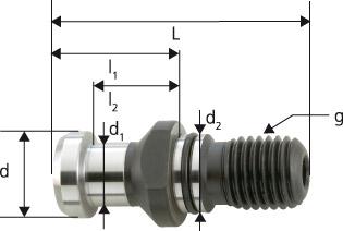 Anzugsbolzen DIN69872 B SK40-M16, Anzugbolzen, SK40 - 7257