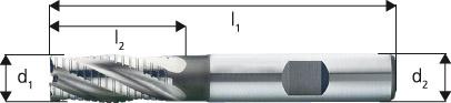 Schaftfräser D844K HSSE 16,00mm NF