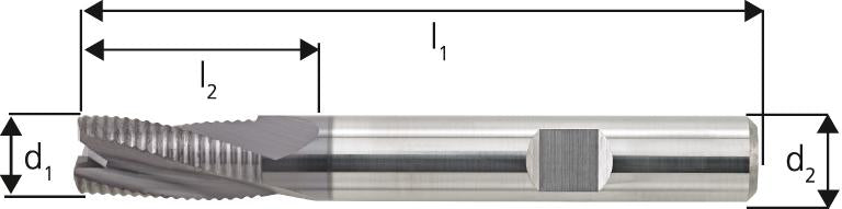 Schruppfräser 6527L VHM TiAlN 20,00mm HR Z 4