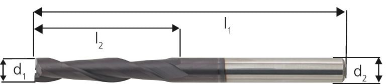 SL-Schaftfräser WN E.L. VHM 5mm TiAlN Z 2