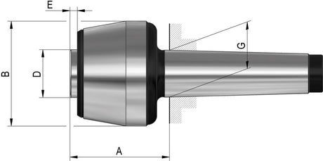 Körnerspitze Mitlaufend 614 00 Gr.106 Mk3 Röhm 1 - 4140